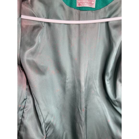 Vintage Pendleton Blazer Women Green Wool Jacket Suit Size 16 Petite - Picture 8 of 11